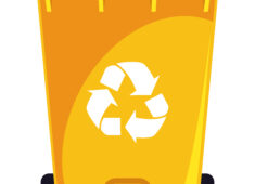 waste bin recycle yellow